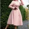 Miss Candyfloss Luelle Helio Water Resistant 50's Trenchcoat Old Rose 1 Miss Candyfloss Luelle Helio Water Resistant 50's Trenchcoat Old Rose