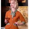 Miss Candyfloss Bonny Fire 40's Blazer Jacket Rust