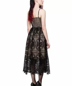 New In Ocultica Underworld Lace Dress Black