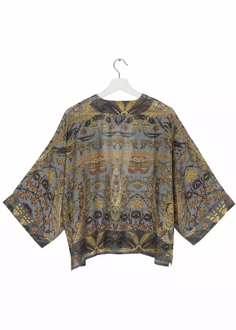 New In One Hundred Stars Decadent Short Kimono Grey 4 New In One Hundred Stars Decadent Short Kimono Grey