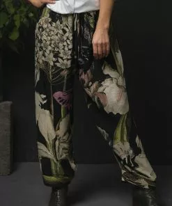 One Hundred Stars Iris Crepe Trousers Black