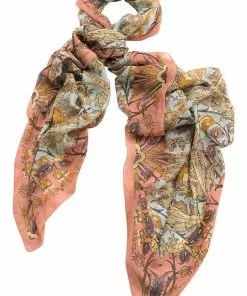 One Hundred Stars Decadent Scarf Aqua New In