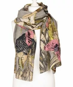 One Hundred Stars Iris Scarf Grey New In