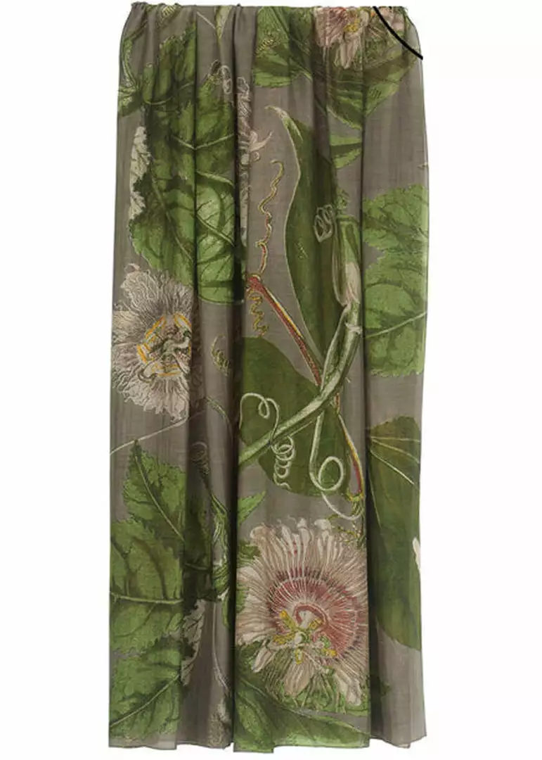 New In One Hundred Stars Passion Flower Scarf Grey 6 New In One Hundred Stars Passion Flower Scarf Grey