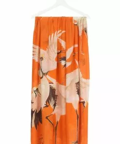 New In One Hundred Stars Stork Scarf Orange
