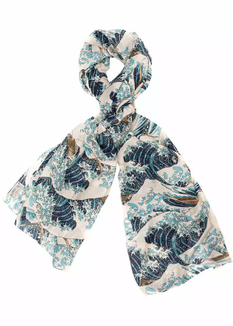 New In One Hundred Stars Wave Scarf Blue 4 New In One Hundred Stars Wave Scarf Blue