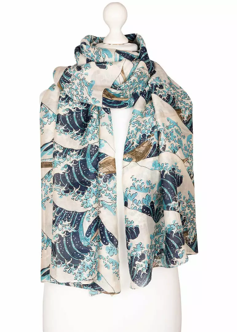 New In One Hundred Stars Wave Scarf Blue 3 New In One Hundred Stars Wave Scarf Blue