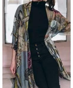 One Hundred Stars Iris Throwover Grey New In