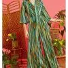 New In Onjenu Laurie Farrah 70's Jumpsuit Green