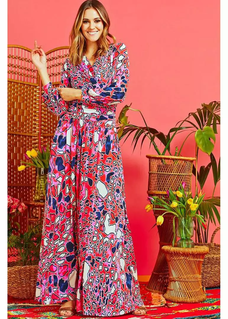 Onjenu Sharon Gena 70's Maxi Dress Pink 6 Onjenu Sharon Gena 70's Maxi Dress Pink