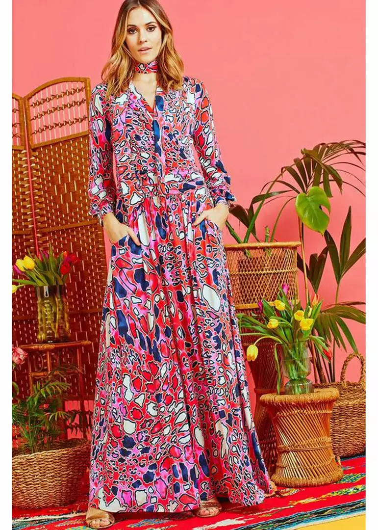 Onjenu Sharon Gena 70's Maxi Dress Pink 5 Onjenu Sharon Gena 70's Maxi Dress Pink