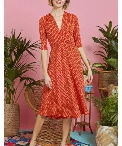 Onjenu Amy Themis 70's Dress Red