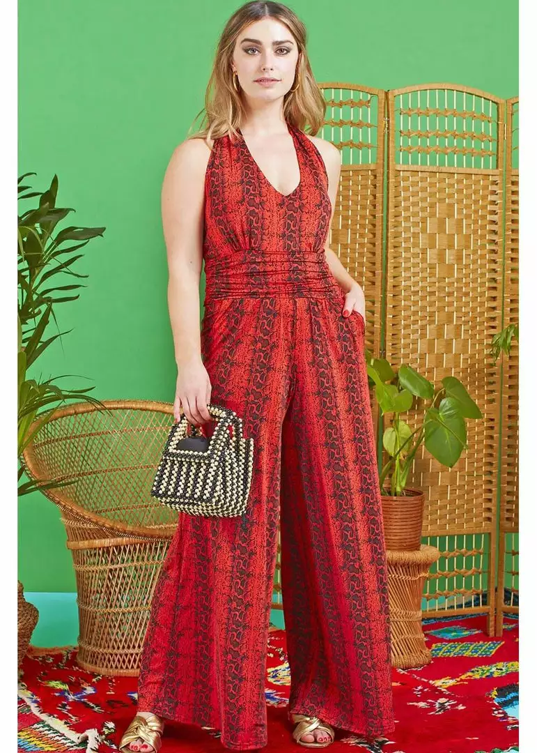 Onjenu Ciara Ophidia 70's Jumpsuit Red New In 4 Onjenu Ciara Ophidia 70's Jumpsuit Red New In