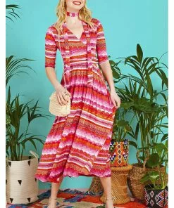 Onjenu Crawford Bia Maxi 70's Dress Orange New In