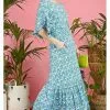 Onjenu Gabriella Hera 70's Maxi Dress Blue New In 1 Onjenu Gabriella Hera 70's Maxi Dress Blue New In