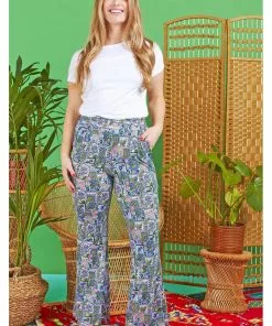 Onjenu Hannah Cybele 70's Trousers Turquoise