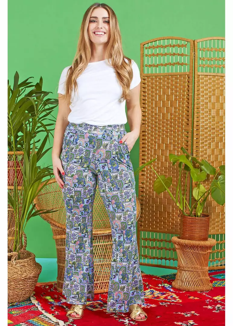 Onjenu Hannah Cybele 70's Trousers Turquoise 4 Onjenu Hannah Cybele 70's Trousers Turquoise