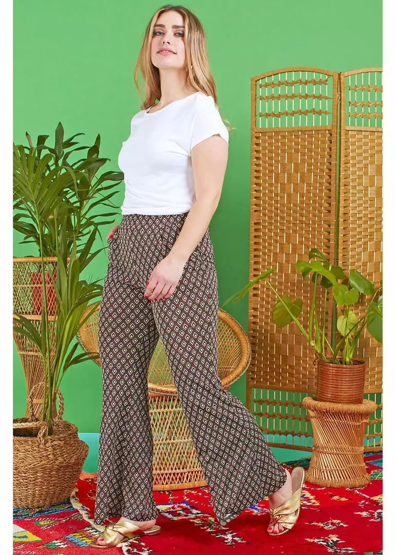 Onjenu Hannah Jewel 70's Trousers Brown Yellow 4 Onjenu Hannah Jewel 70's Trousers Brown Yellow