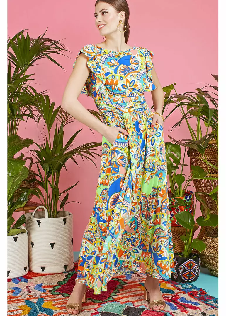 Dresses Onjenu Rosie Iris 70's Dress Green 4 Dresses Onjenu Rosie Iris 70's Dress Green