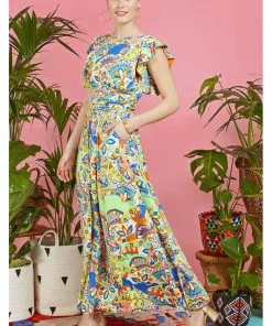 Dresses Onjenu Rosie Iris 70's Dress Green