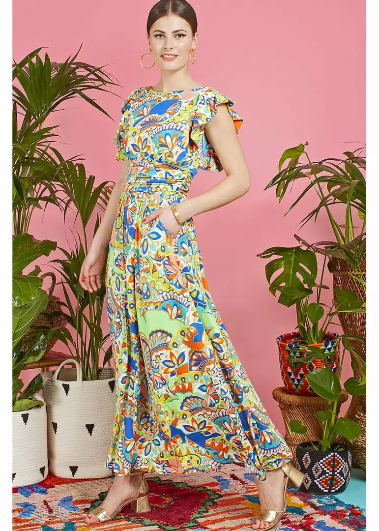 Dresses Onjenu Rosie Iris 70's Dress Green 3 Dresses Onjenu Rosie Iris 70's Dress Green