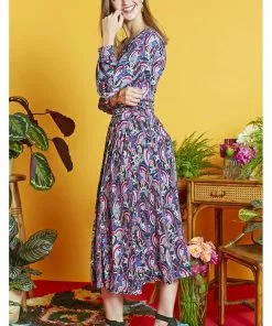 Onjenu Sharon Femme 70's Dress Pink