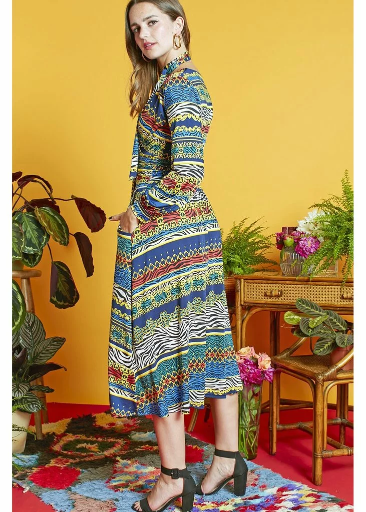 Onjenu Sharon Zebreese 70's Dress Multi 7 Onjenu Sharon Zebreese 70's Dress Multi