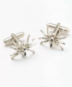 New In Onyx Art Mens Cufflinks Spider Silver