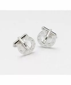 Onyx Art Mens Cufflinks Horse Shoe