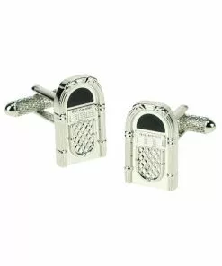 Onyx Art Men Cufflinks Jukebox Silver New In