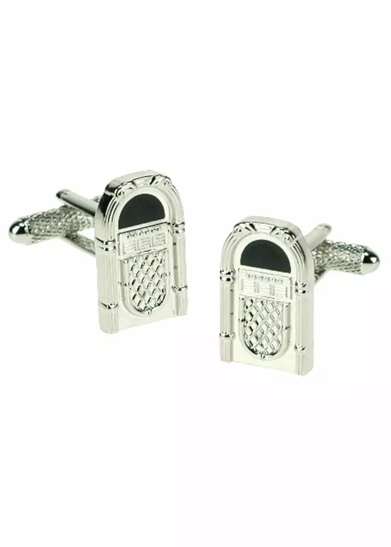 Onyx Art Men Cufflinks Jukebox Silver New In 3 Onyx Art Men Cufflinks Jukebox Silver New In