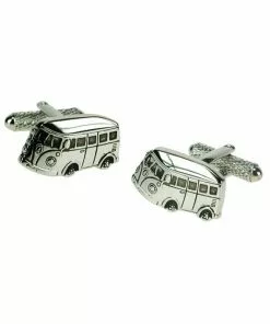 Onyx Art Men Cufflinks Camper Van Silver New In