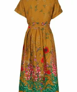 Palava Esme Wildflower 40's Dress Mustard