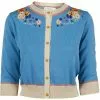 Palava Vera Cardigan Edible Flowers 40's Cardigan Chalk Blue 2 Palava Vera Cardigan Edible Flowers 40's Cardigan Chalk Blue