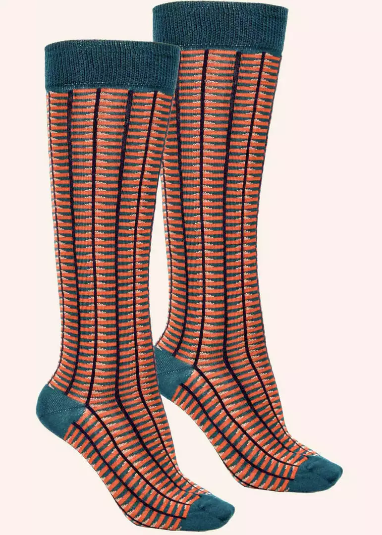 Palava Barbican Kneesocks Teal New In 3 Palava Barbican Kneesocks Teal New In