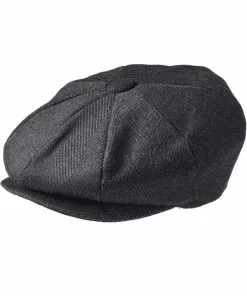 New In Peaky Blinders Newsboy Pinstripe Cap Black