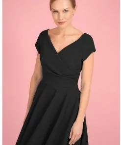 Pretty Dress Company Hourglass 50's Swing Dress Black