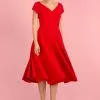 Pretty Dress Company Hourglass 50's Swing Dress Red 1 Pretty Dress Company Hourglass 50's Swing Dress Red