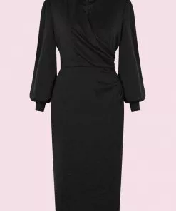 New In Pretty Dress Company Jenson 50's Pencil Dress Black