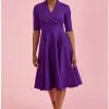 Pretty Dress Company Leyla 50's Swing Dress Purple