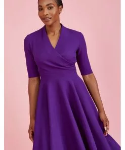 Pretty Dress Company Leyla 50's Swing Dress Purple