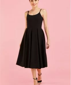 Pretty Dress Company Priscilla 50's Swing Dress Black