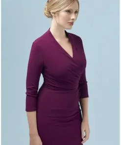 New In Pretty Dress Company Tegan 50's Pencil Dress Magenta