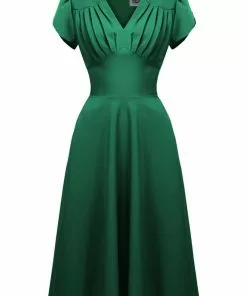 Pretty Retro Classic 50's Swing Dress Green New In