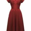 Pretty Retro Classic 50's Swing Dress Red