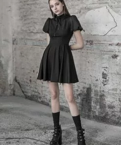Punk Rave Heart Mosaic Dress Black