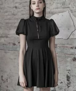 Punk Rave Heart Mosaic Dress Black