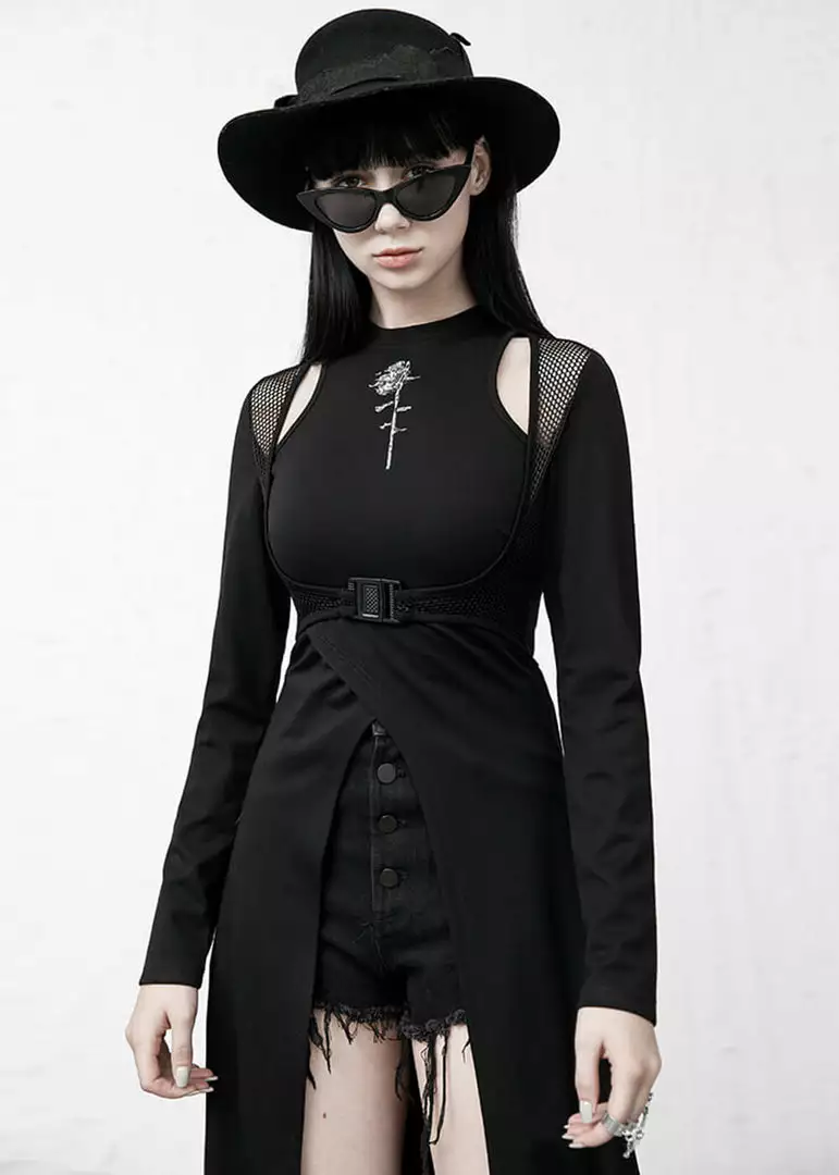 Punk Rave Rose Rebel Top Dress Black New In 3 Punk Rave Rose Rebel Top Dress Black New In