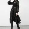 New In Punk Rave Absinthium Chiffon Dress Black