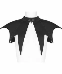 Punk Rave Bat Capelet Black